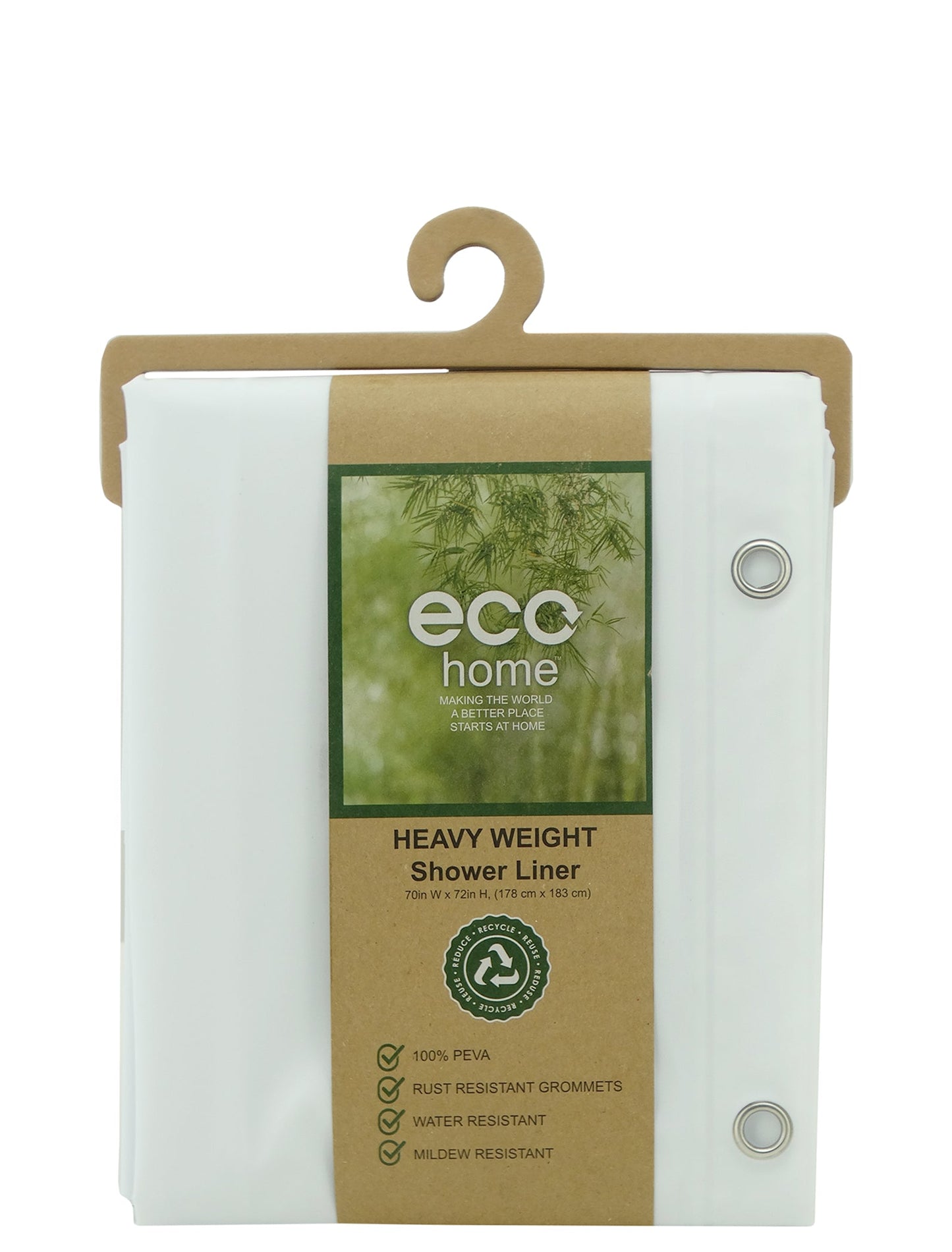 001914, ECO Home Shower Liner White