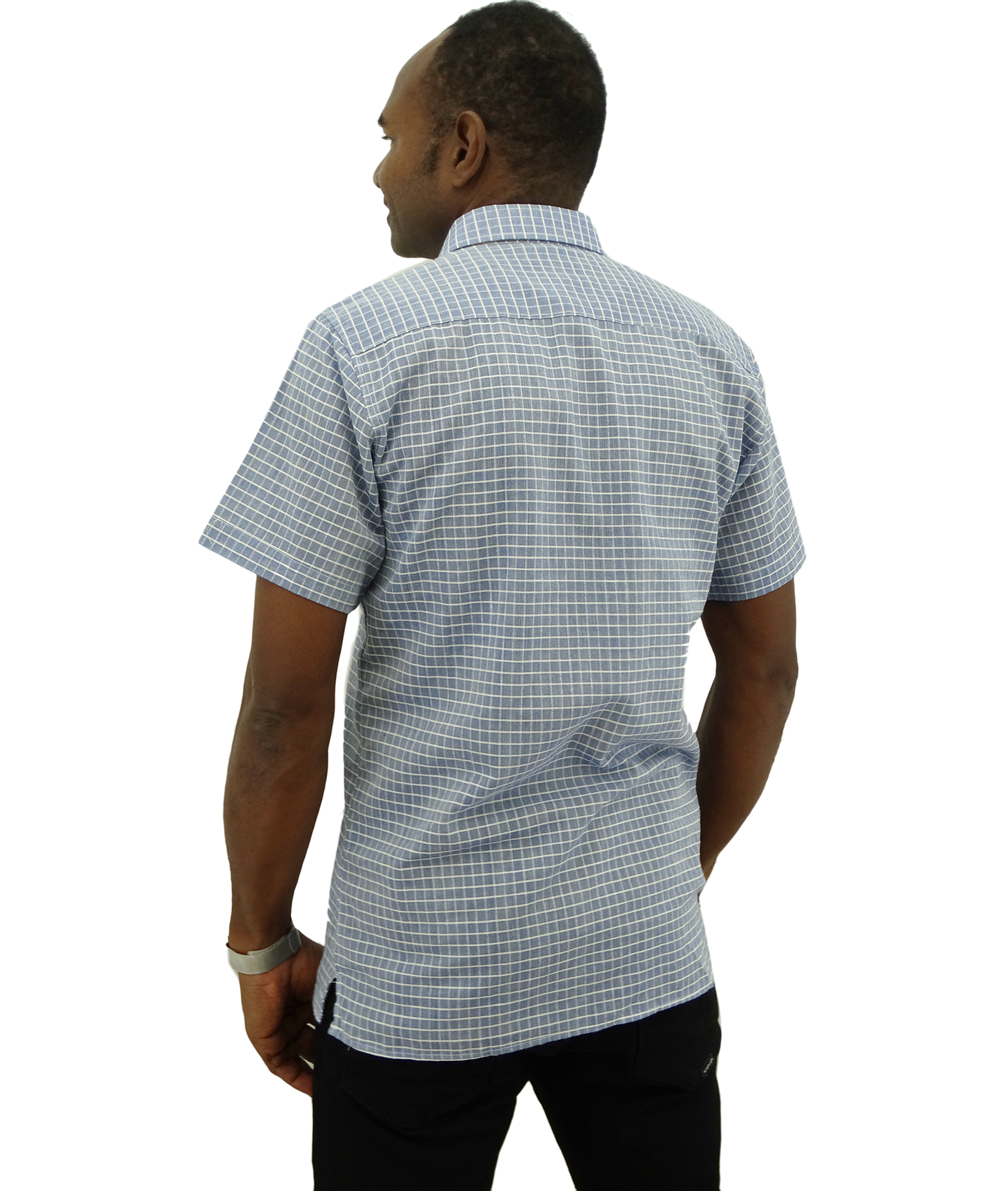 13S1896P,Oleg Cassini Men's S/Sleeve Basic Checks Shirts