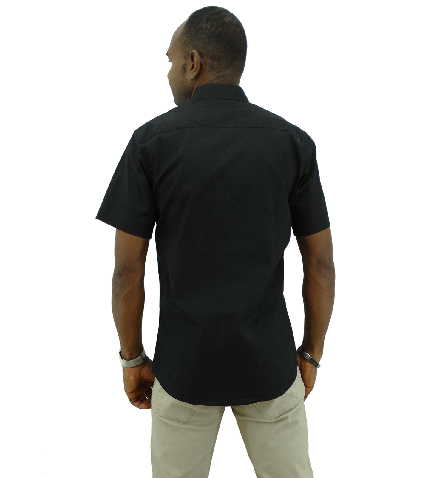13S1938BLACKE, Oleg Cassini Men's S/Sleeve Solid Shirt