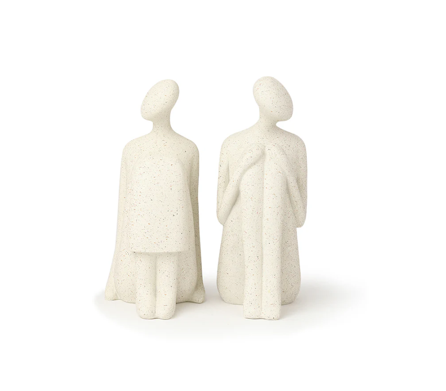 20240161, 2Pc Decorative Resin Bookends Yoga Sculptures