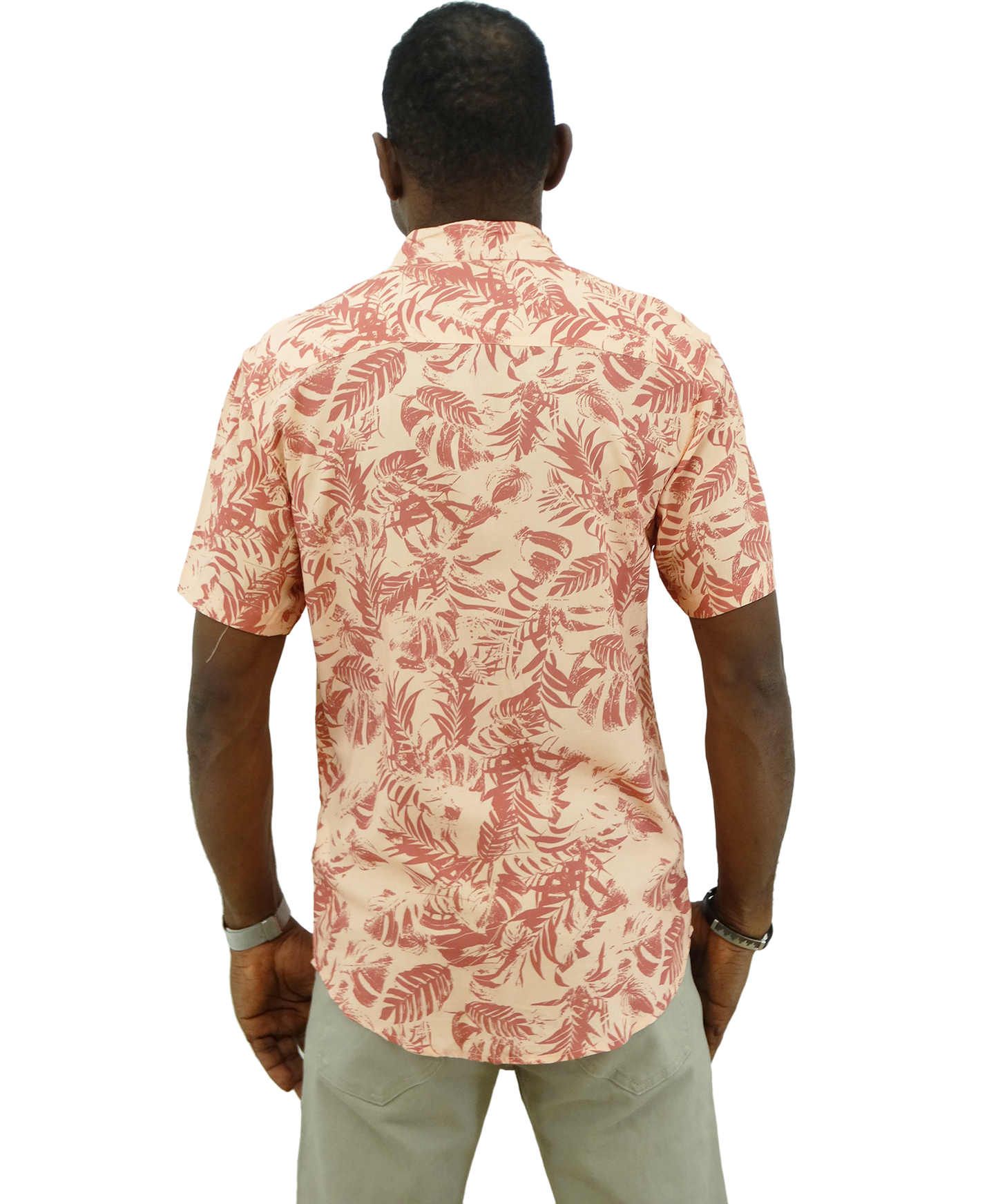 20CG1358, GSL - Men's s/s Viscose Print Slim Fit Shirt (S-XL)