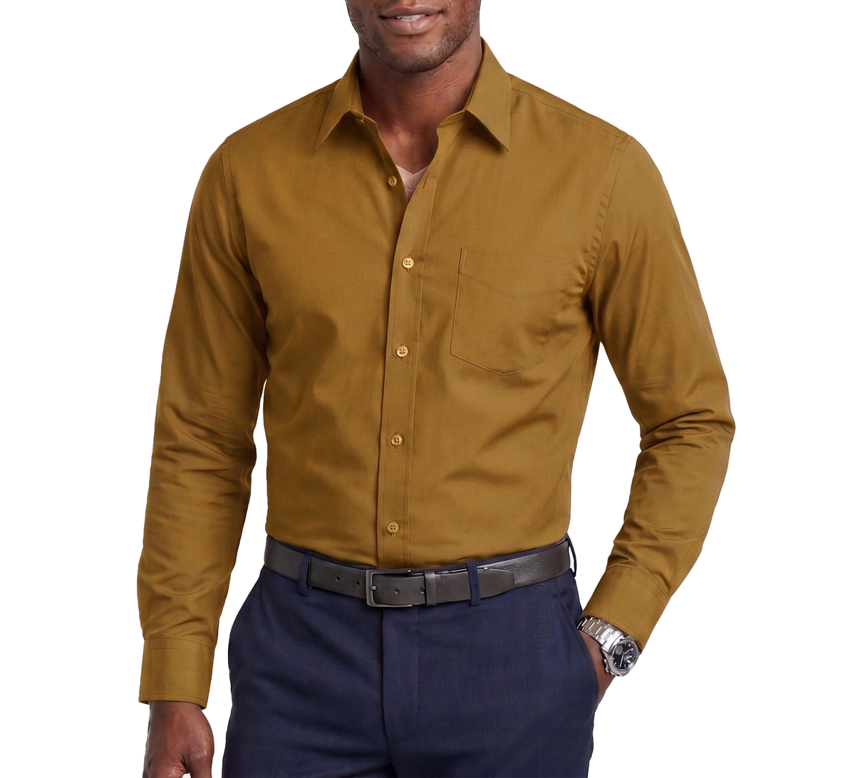 265-1250, Bellinne Dress L/S Plain Shirt Fitted