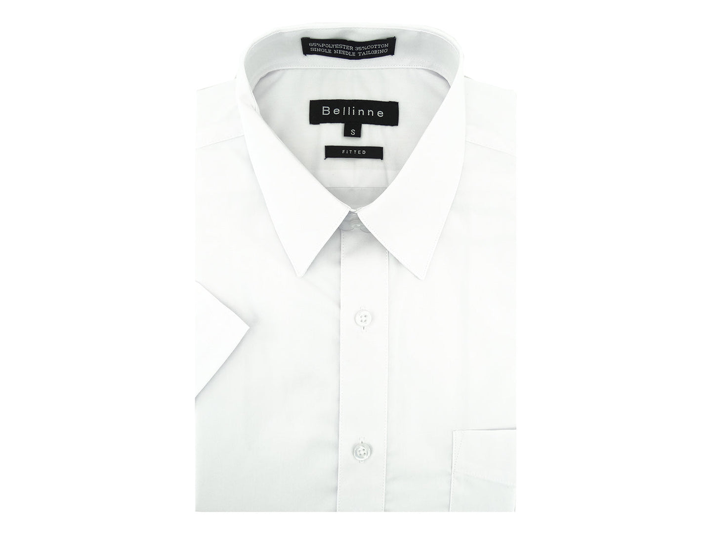 265-4001, Bellinne - Men's S/S White Shirt (S-3XL)