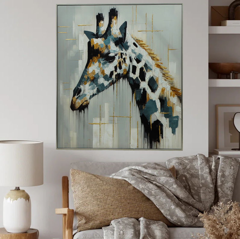293629, Framed Canvas Wall Art - 28" x 28" (71cm x 71cm)