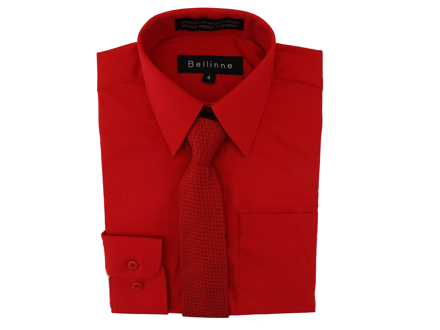 36527, Bellinne - Boy's Shirt w/Tie (Size 2-7)