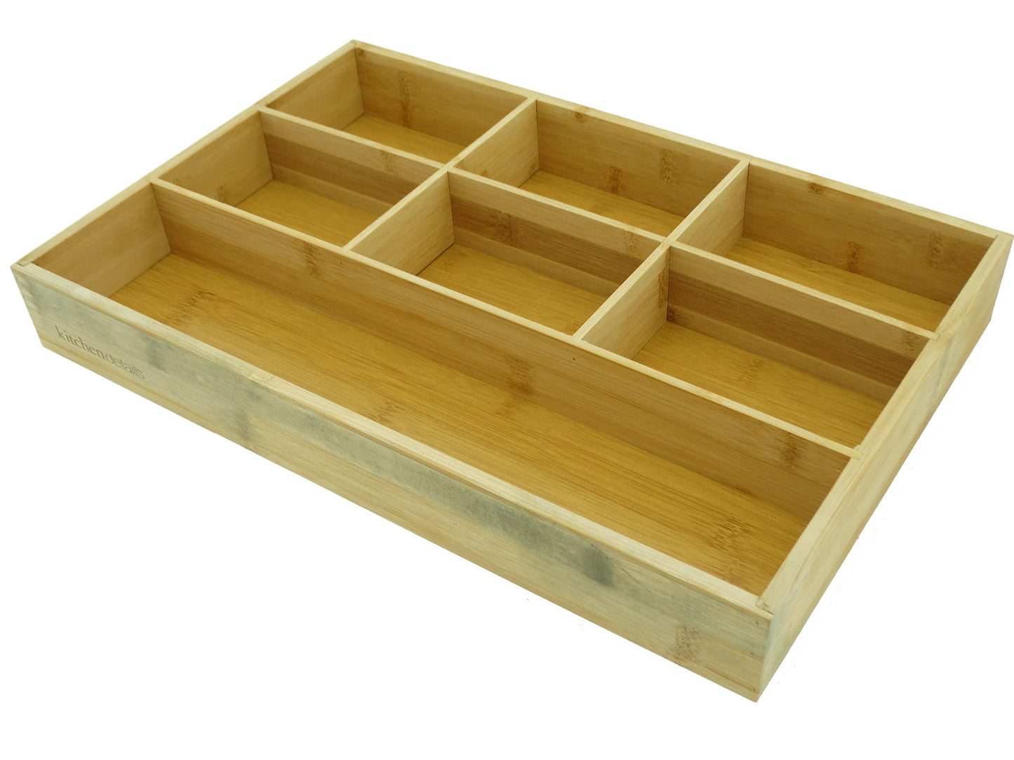 15266, Kitchen Details - Bamboo 7 Compartment Cutlery Tray