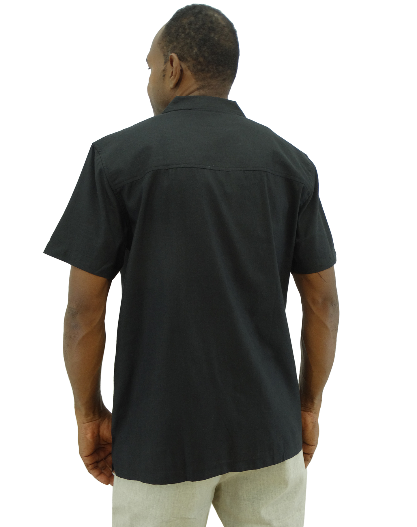 523M24227, Morelli - Men's S/S Shirt - Black (S-XL)
