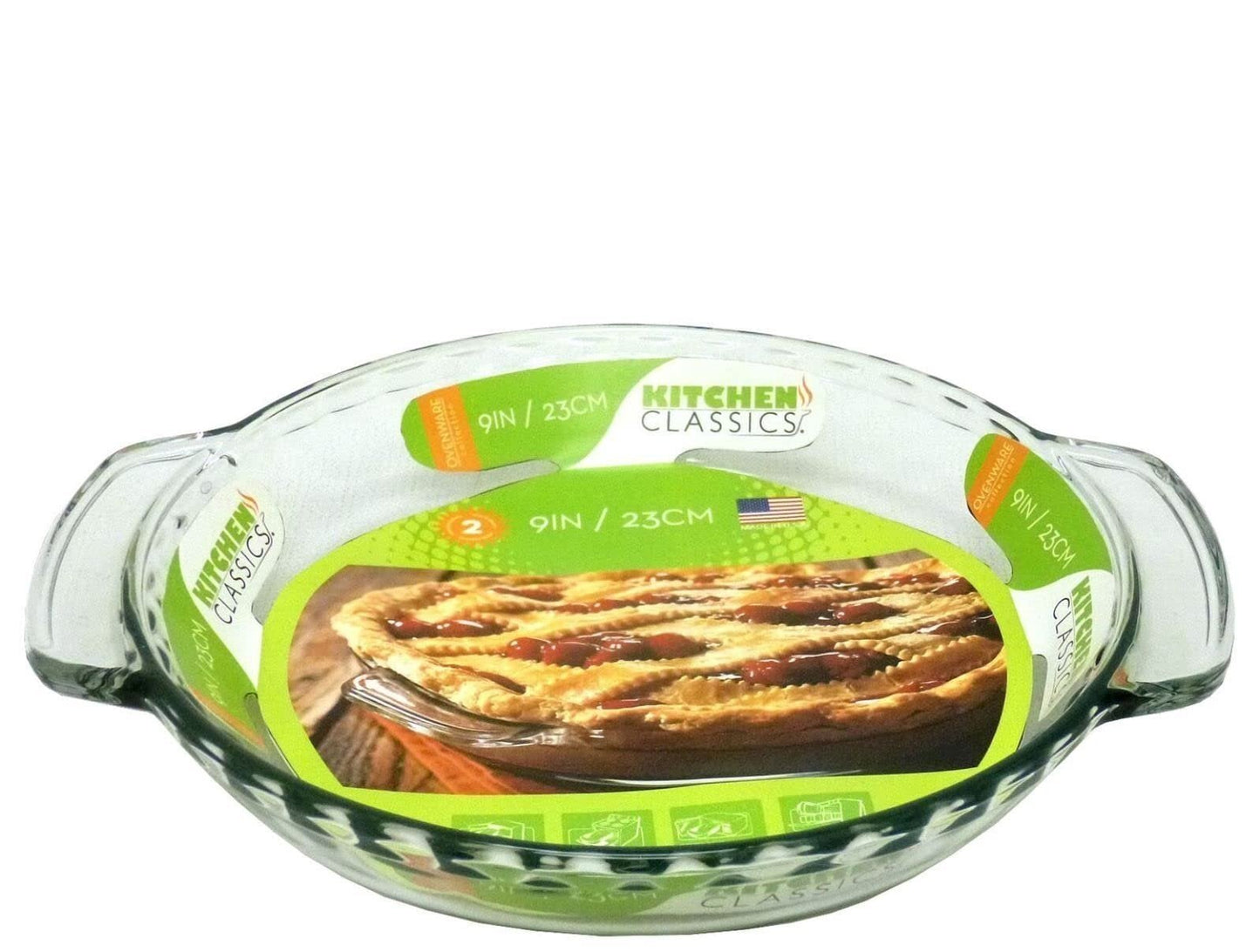 19568190LIB15, Kitchen Classics, 9" Glass Pie Dish