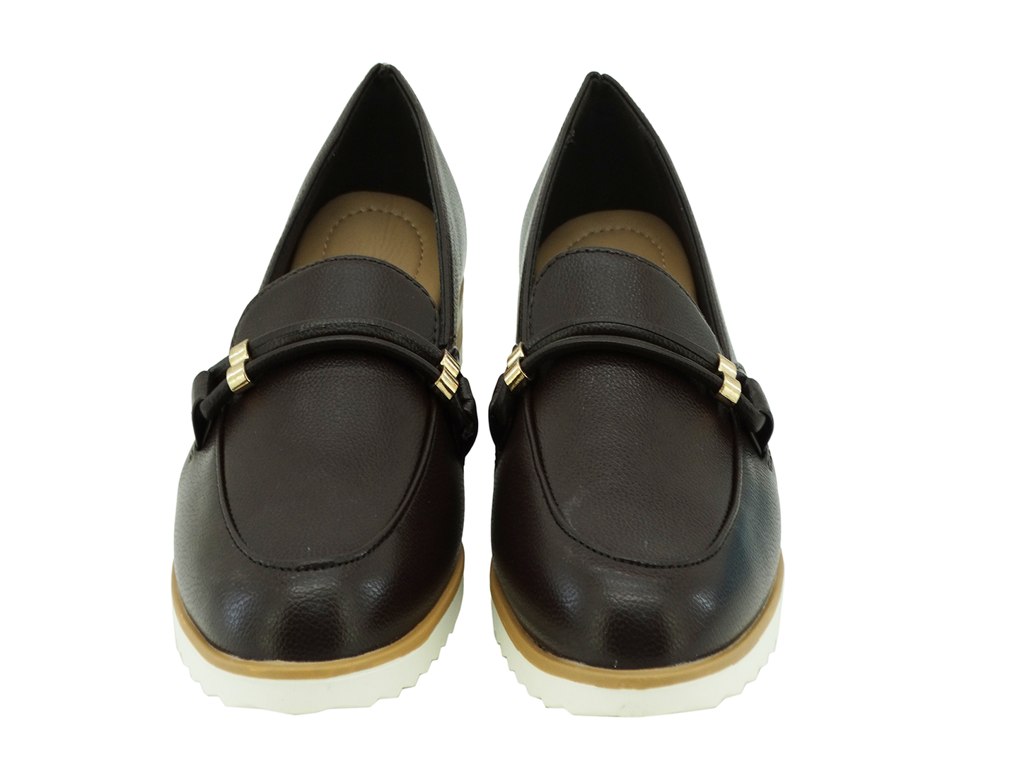 81145102070, Pierre Dumas, Willa1 - Women's Low Wedge Flat Shoes - Brown
