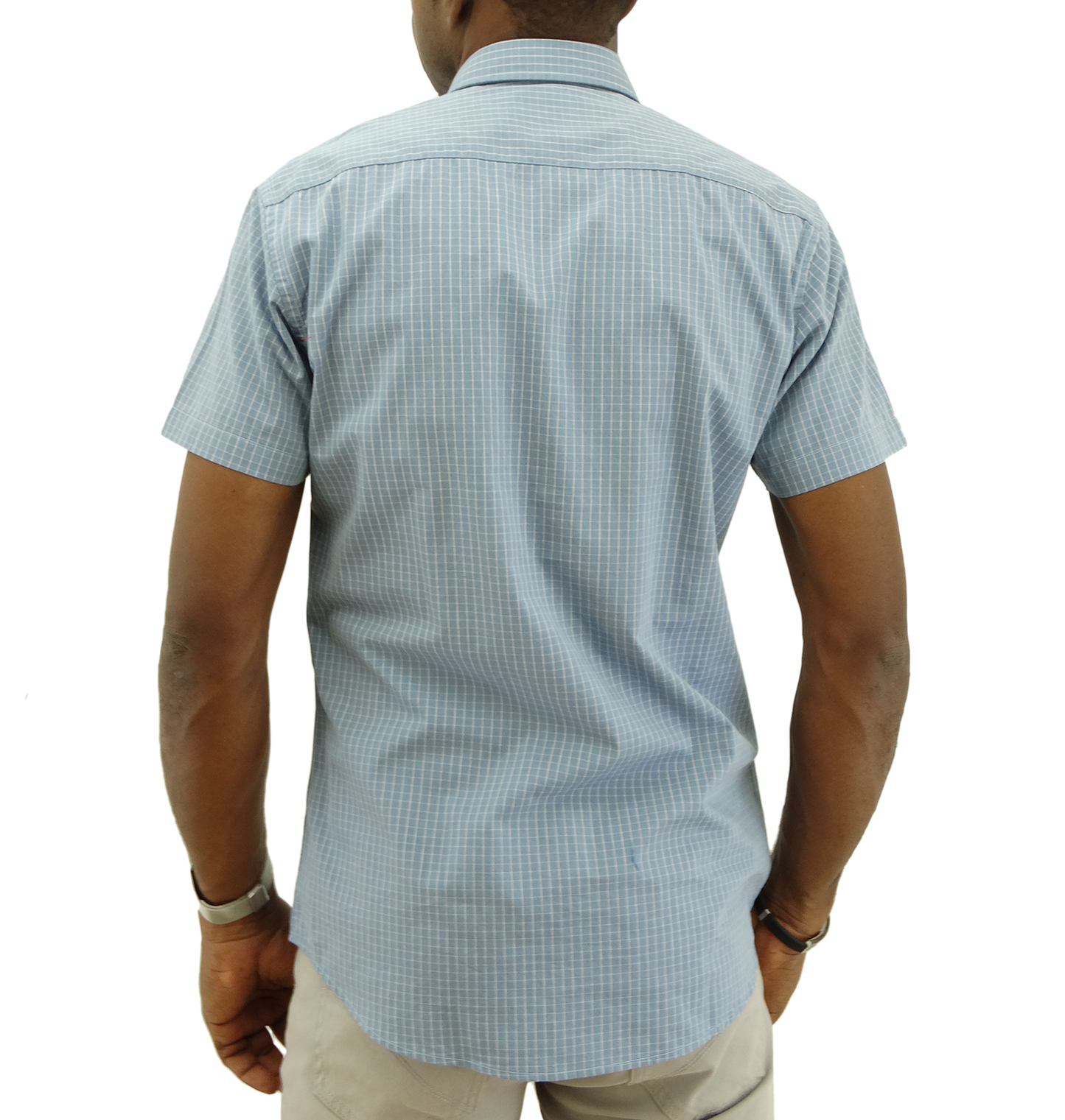 BMS51103, Beverly Hills - Men's Slim Fit Short Sleeve Sport Shirt - Dusk (S-XL)