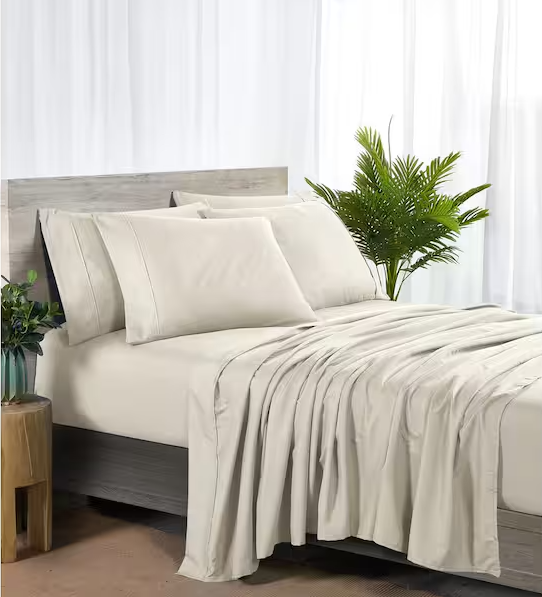 ESK45959, Cooling Essentials, 6Pc Solid Sheet Set (King) Taupe