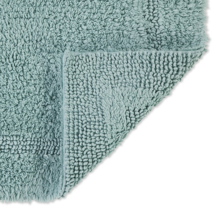 SR40245, Glenmora, Brasilia - 21x32" Reversible Cotton Bath Rug - Mineral