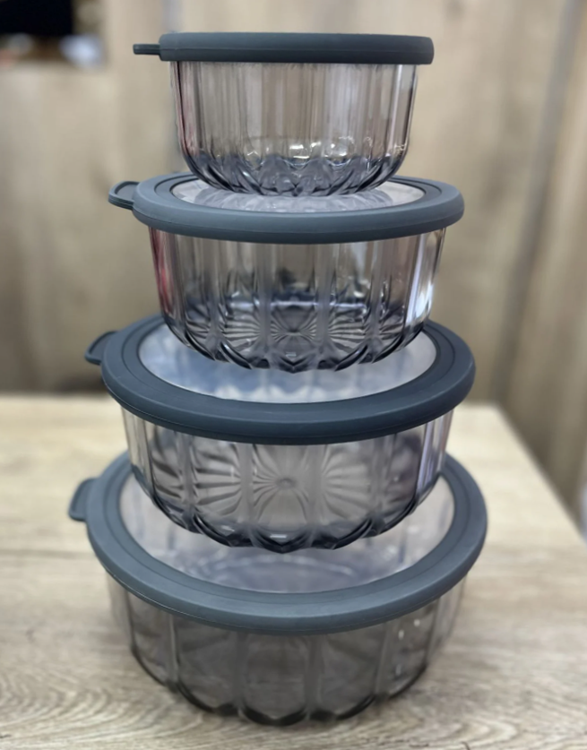 VP044, VIP Ahmet - 4Pc Vacuum Storage Containers (3L,2L,1L,0.5L)