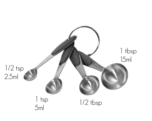 BS40042, Baker's Secret - 4Pc Measuring Spoon Set