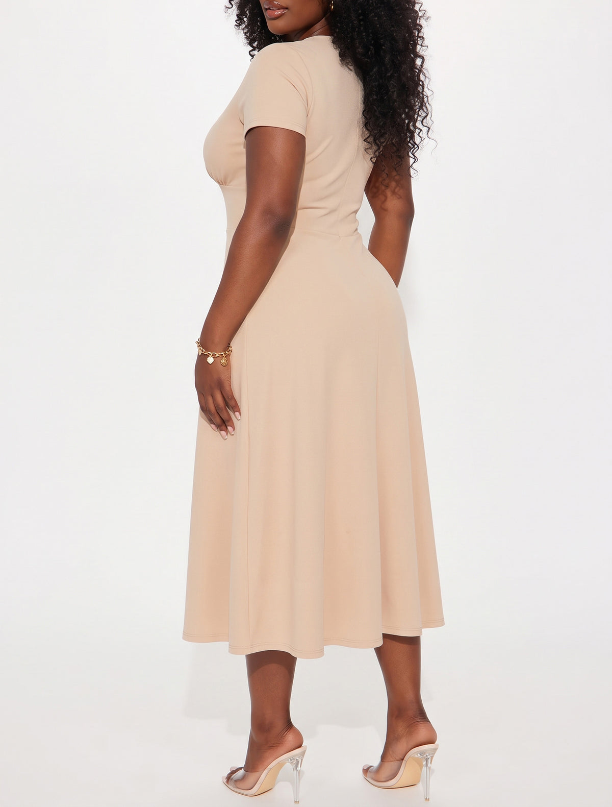 SD2858N, Charlotte Short Sleeve Midi Dress