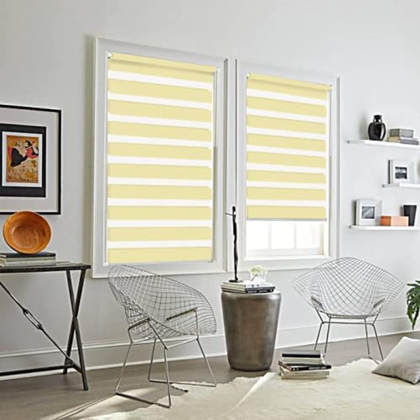 P0343DZ664L122X198G17, Bahit - Zebra Roller Shade - Beige 122X198CM