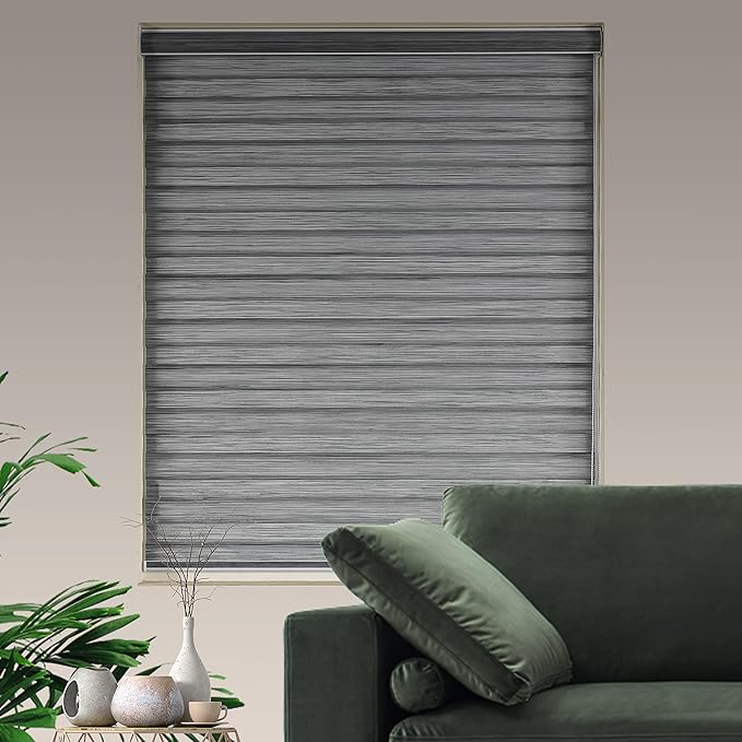 P034991X183XG059, Bahit - Zebra Roller Shade - Grey 91X183CM