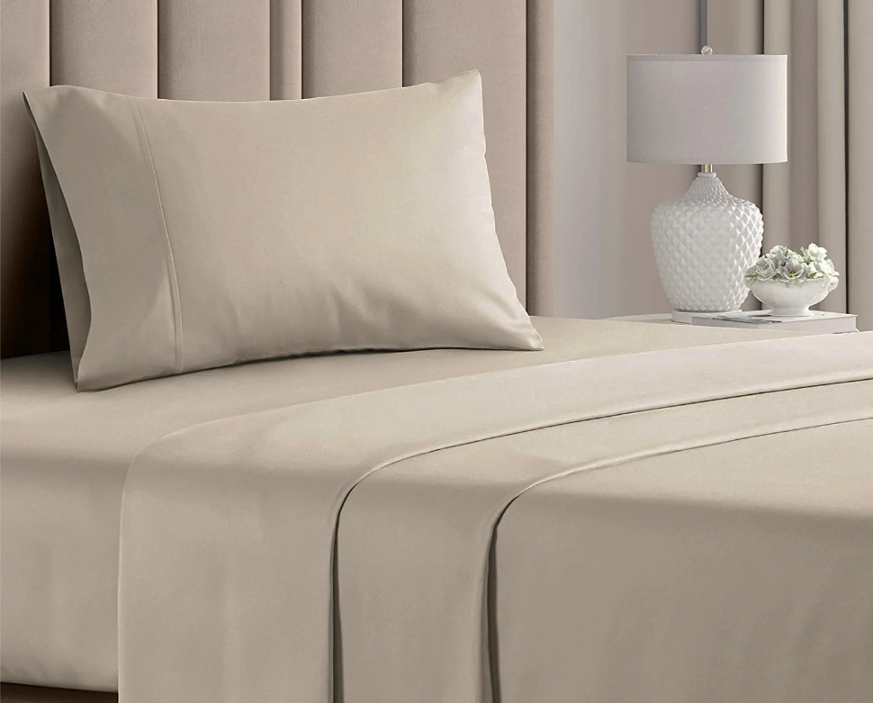 ESK45969, Caspian Living - 4Pc Solid Sheet Set (King) Linen