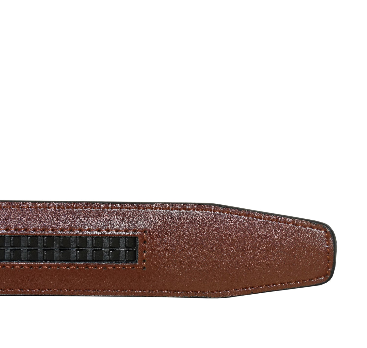 V533B, Valentini Men's Leather Track Belt - Blk (One Size)
