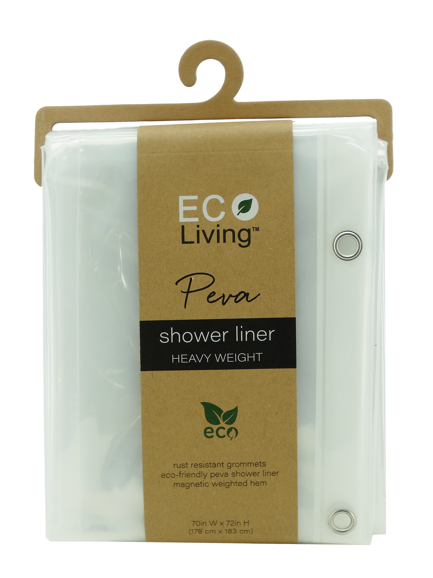 001808, Eco Living, Peva Shower Liner- Clear