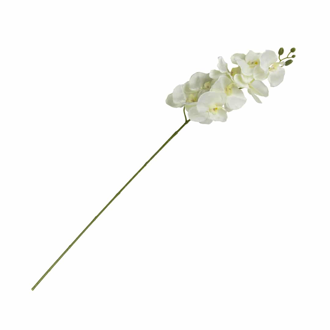 00411, Artificial Orchid - White - 36" (92cm)