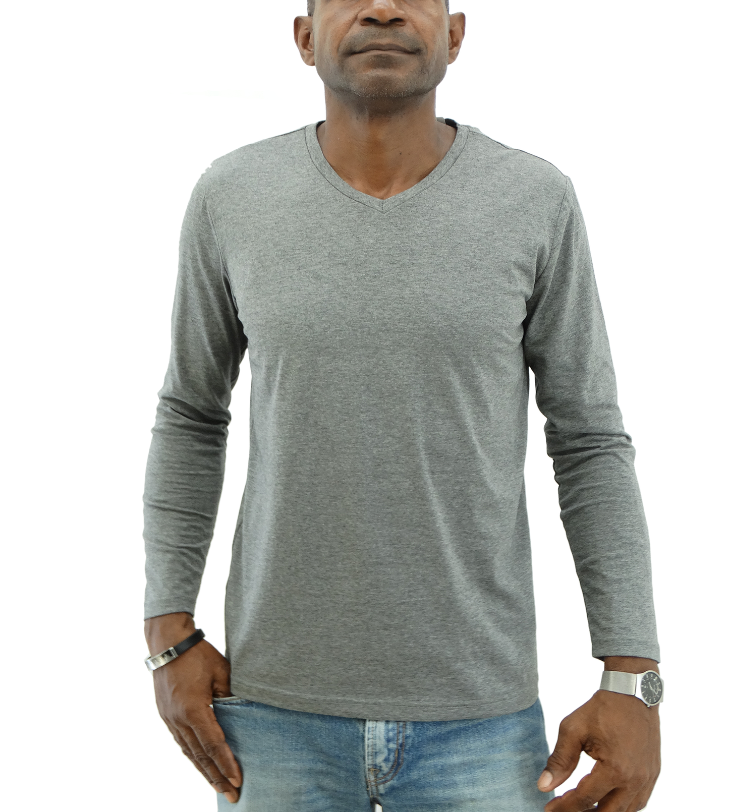 W14008LV,  Basique - Men's Long Sleeve GHANZIE/Tshirt (265-0080)