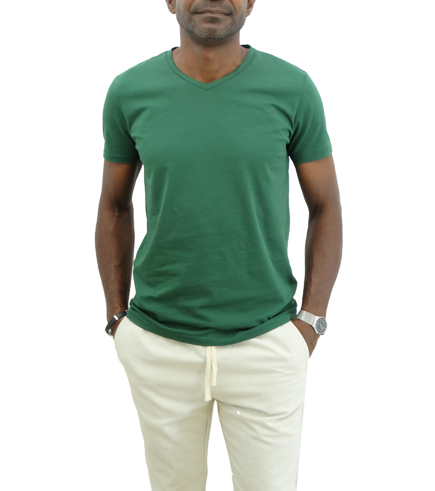 W14008SV, Basique - Men's Short Sleeve V-Neck Tee S-XXL