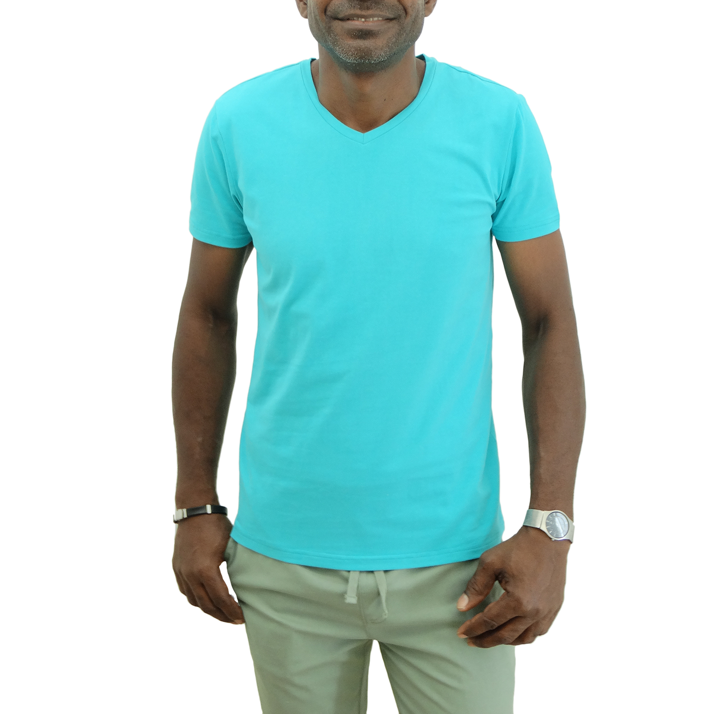 W14008SV, Basique - Men's Short Sleeve V-Neck Tee S-XXL