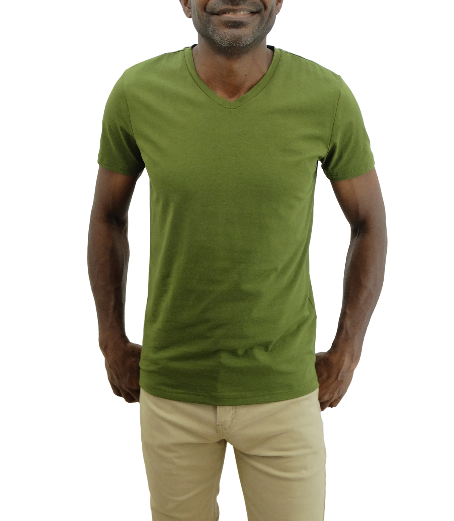 W14008SV, Basique - Men's Short Sleeve V-Neck Tee S-XXL