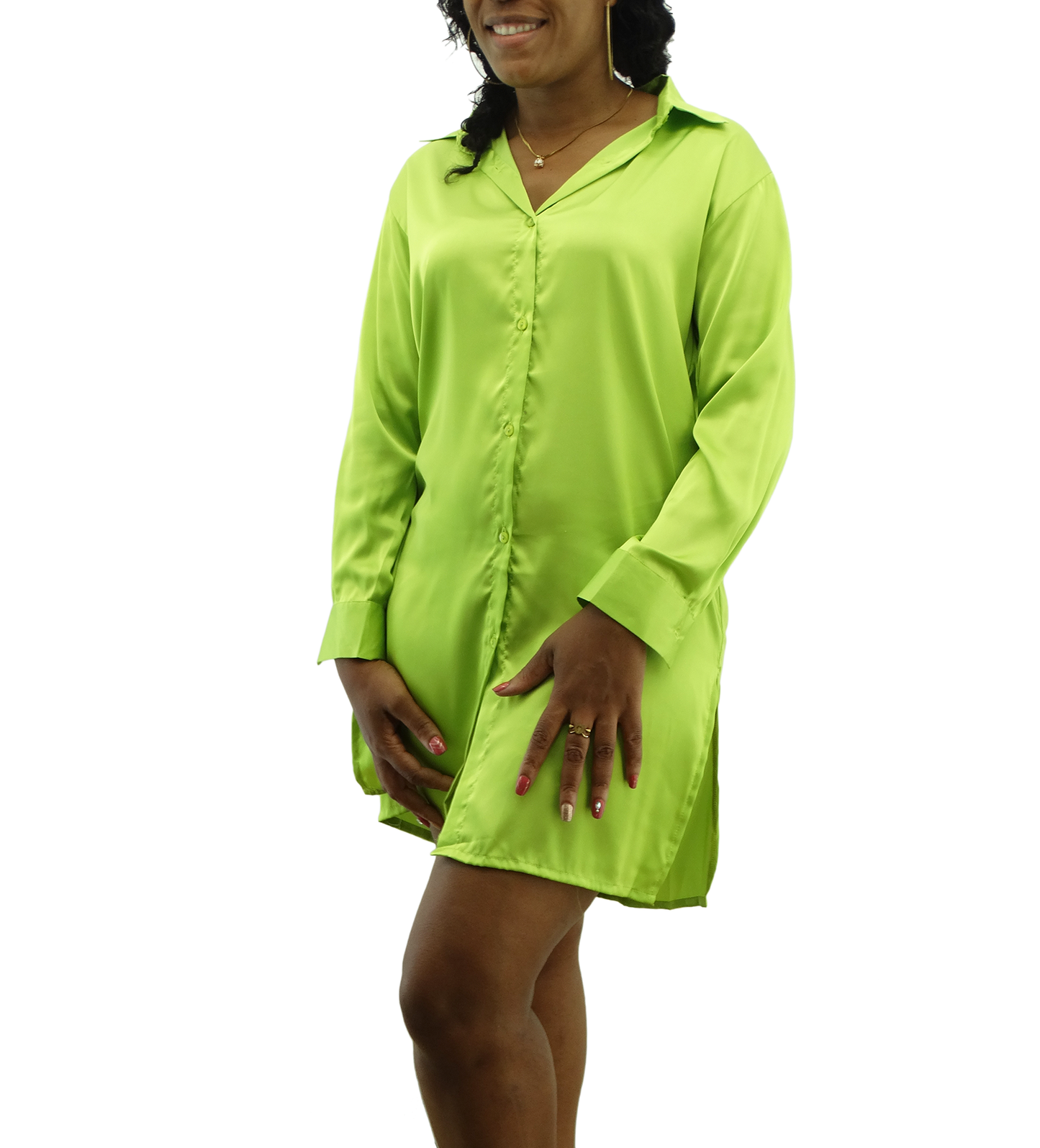 Jon & Anna - Ladies' Oversized L/S Shirt (S-XL)