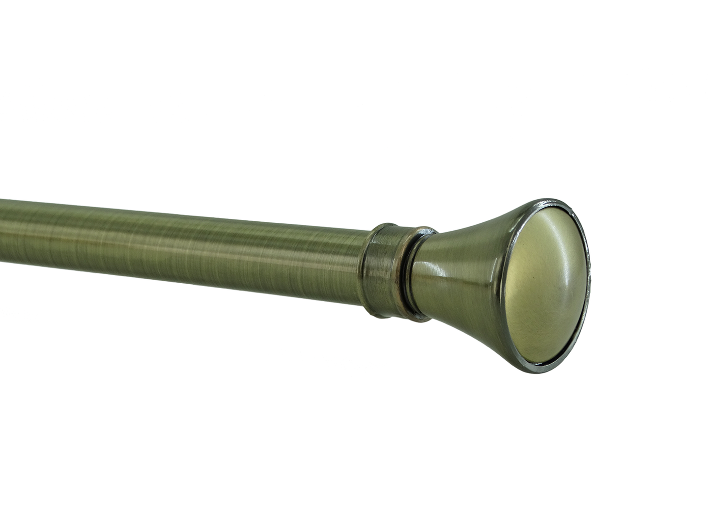 120017S, Ekhaya Design 84"-120" Curtain Rod / Antique Brass
