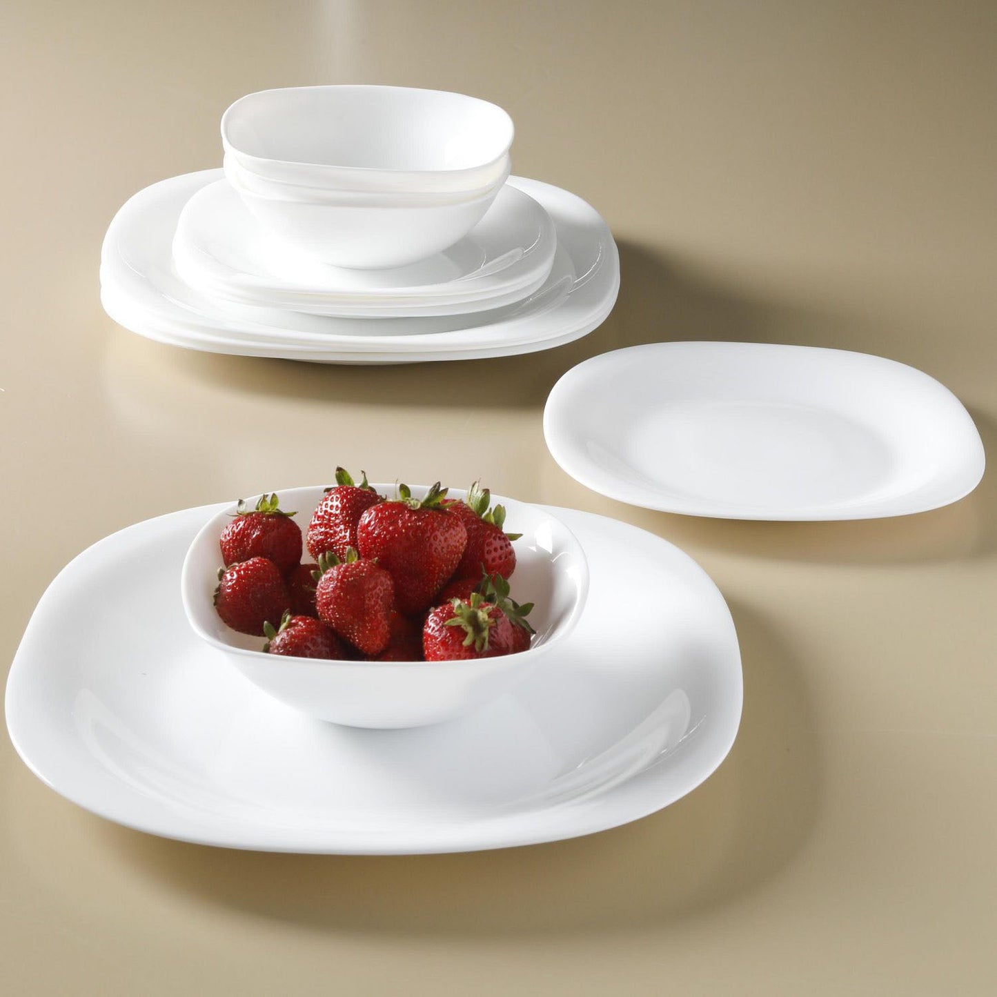 523-6949, GU-Piazza 12pc Opal Glass D/Ware Set-White