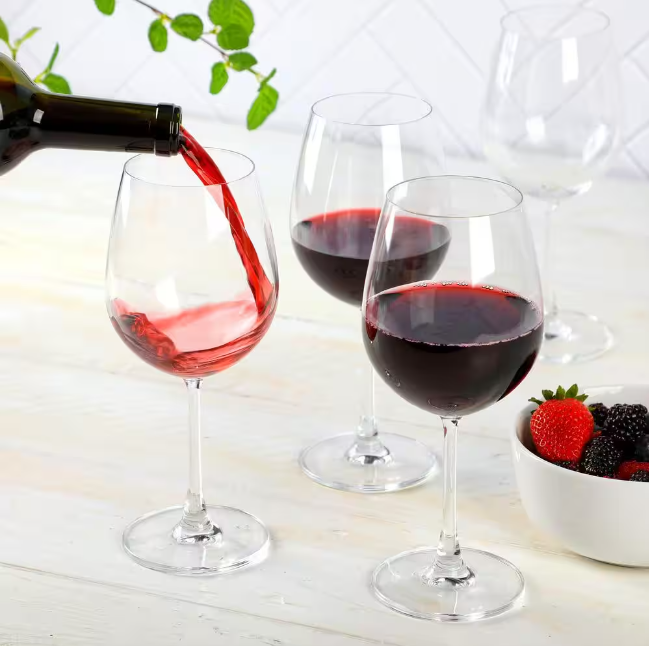 13408204, Martha Stewart, 4Pc Red Wine Glass Set