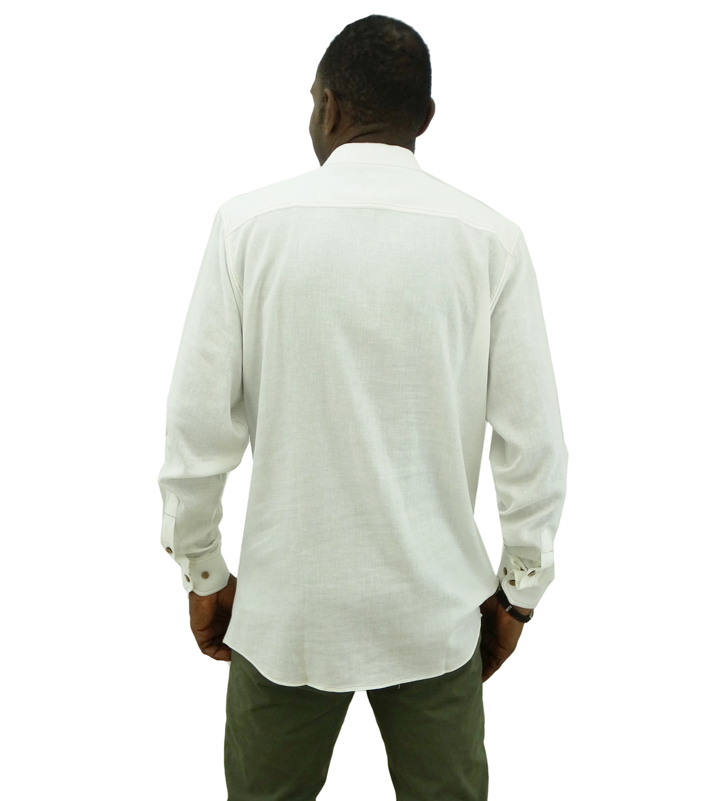 13L1874E, Oleg Cassini Men's Solid L/Sleeve  Linen Shirts