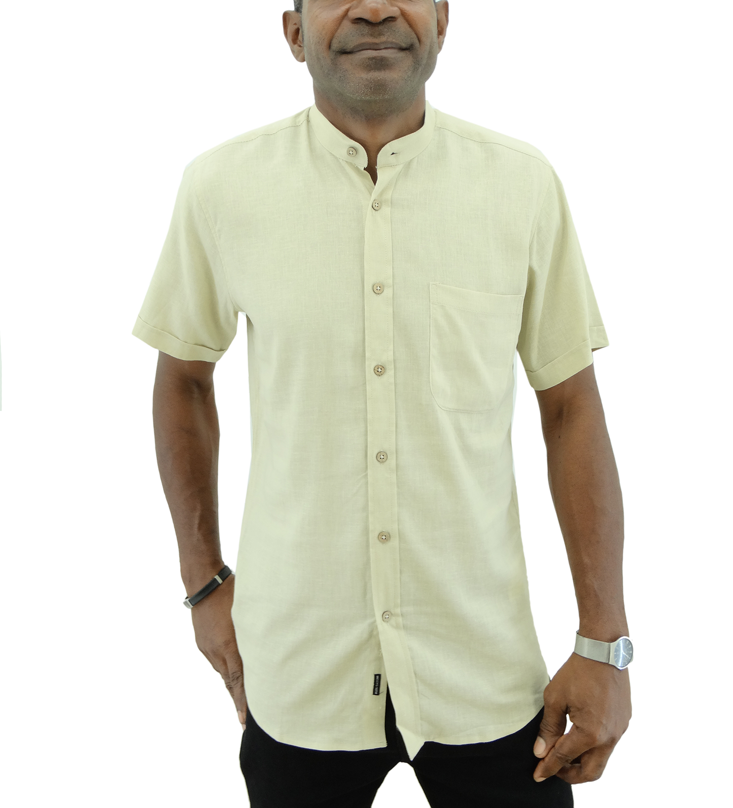 13S1872SANDP,Oleg Cassini  Men's S/Sleeve Solid Linen Shirts