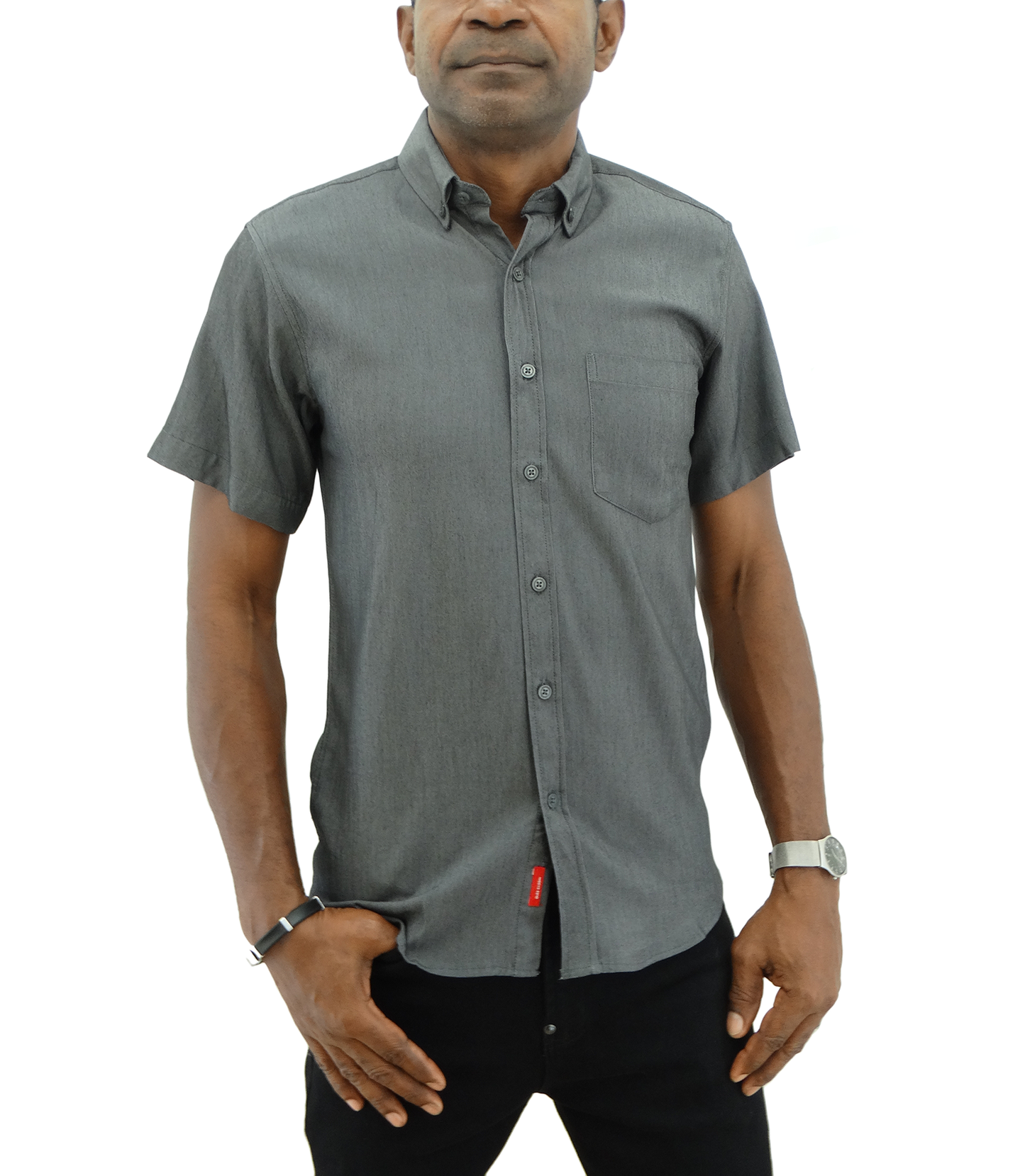 13S1909P, Oleg Cassini Men's Solid S/ Sleeve Twill  Shirts