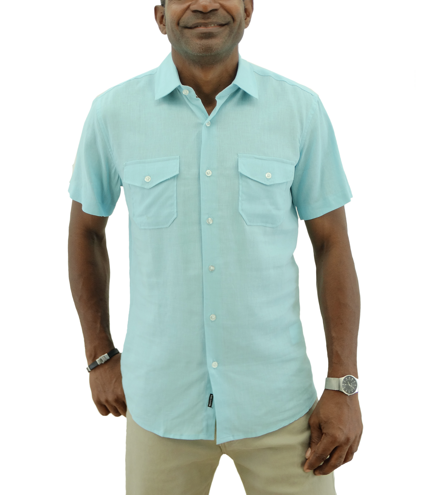13S1853P, Oleg Cassini, Men's Solid S/Sleeve  Shirts