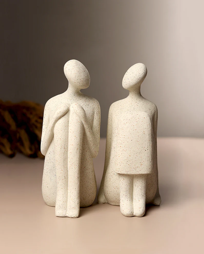 20240161, 2Pc Decorative Resin Bookends Yoga Sculptures