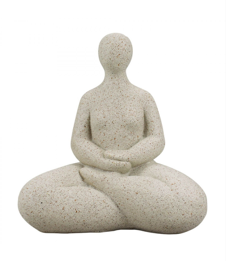 233255, Resin Yoga Lady Sculpture