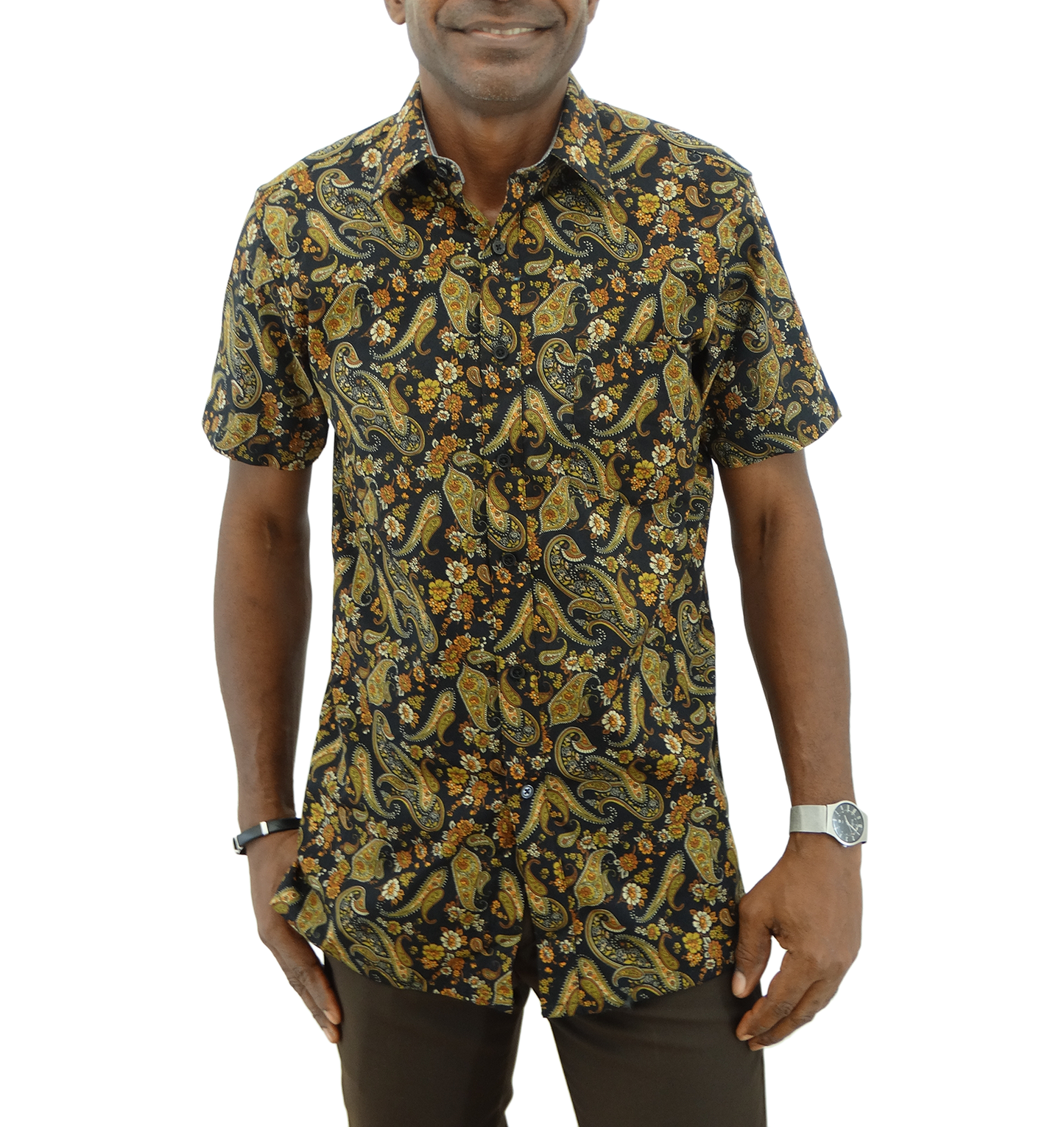 265-145, Bellinne S/Sleeve Men's Printed Shirt Multicolor - S-XXXL