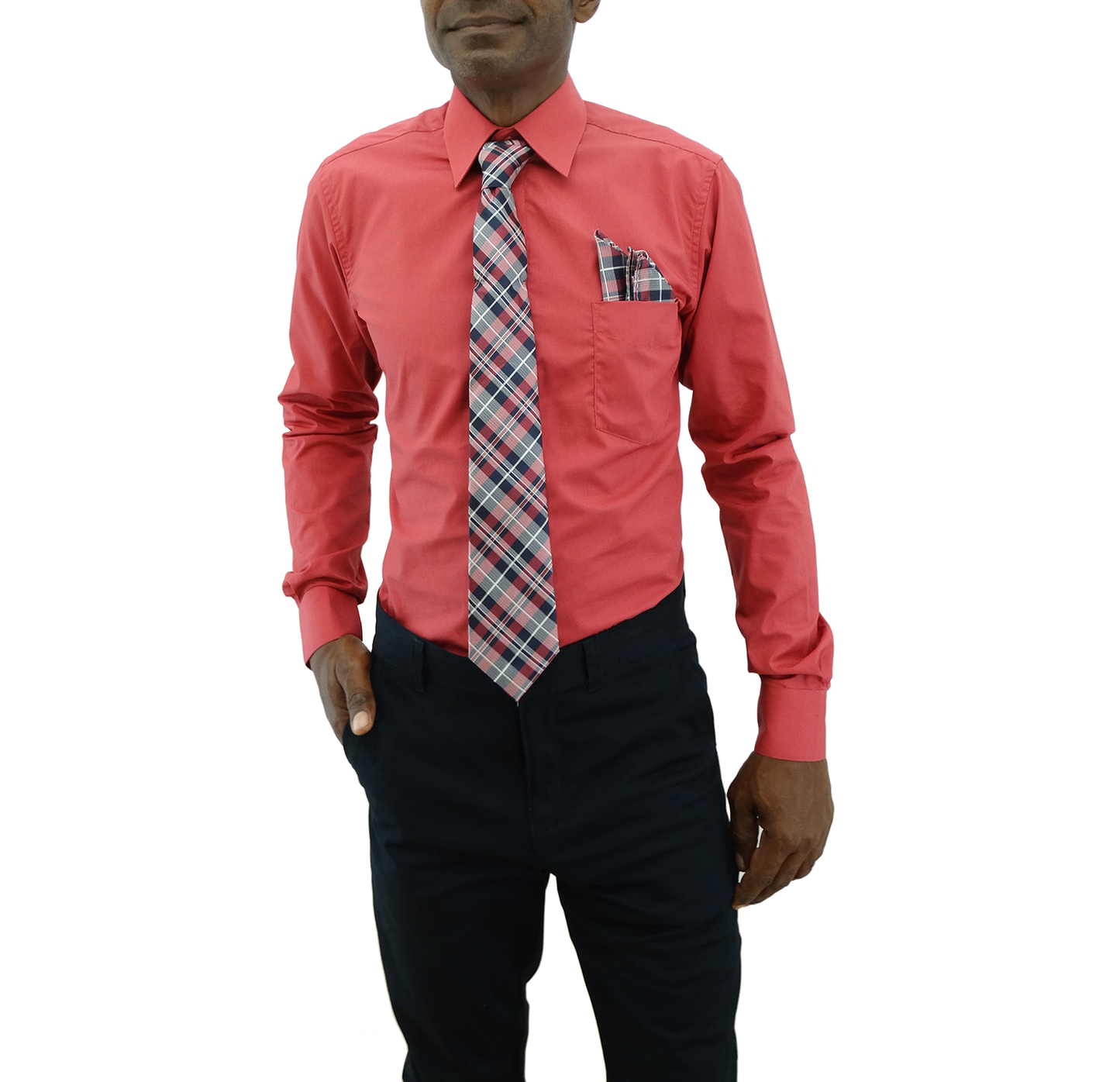 265-798 Bellinne - Men's L/S Fitted Shirt W/Tie