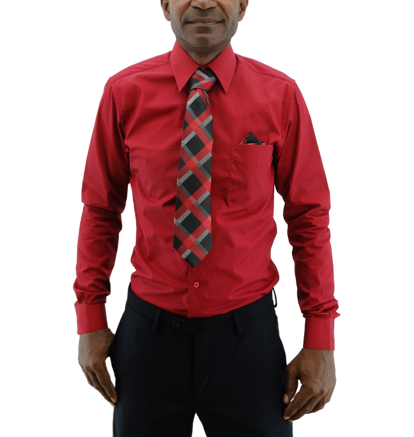 265-798 Bellinne - Men's L/S Fitted Shirt W/Tie