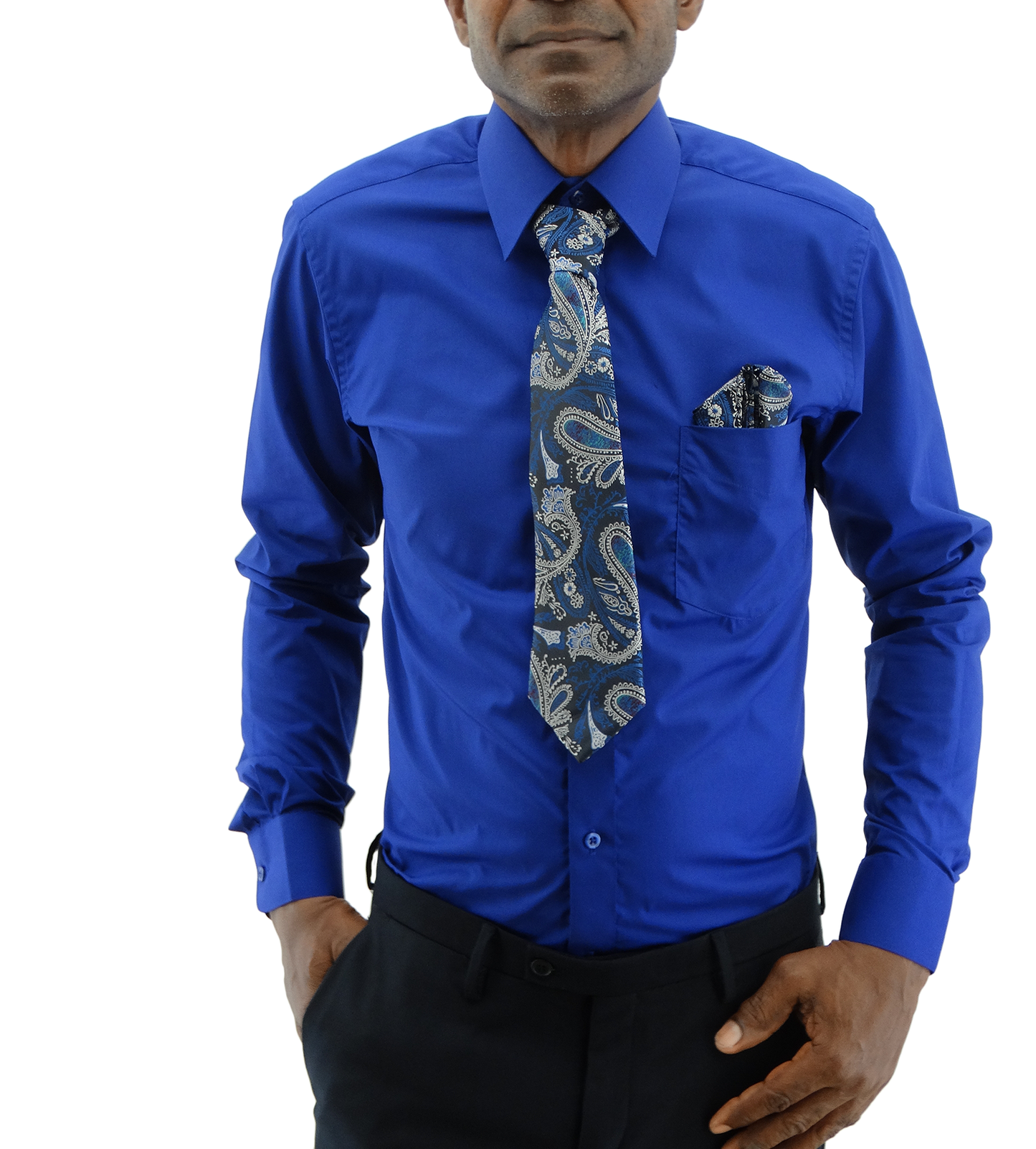265-798 Bellinne - Men's L/S Fitted Shirt W/Tie