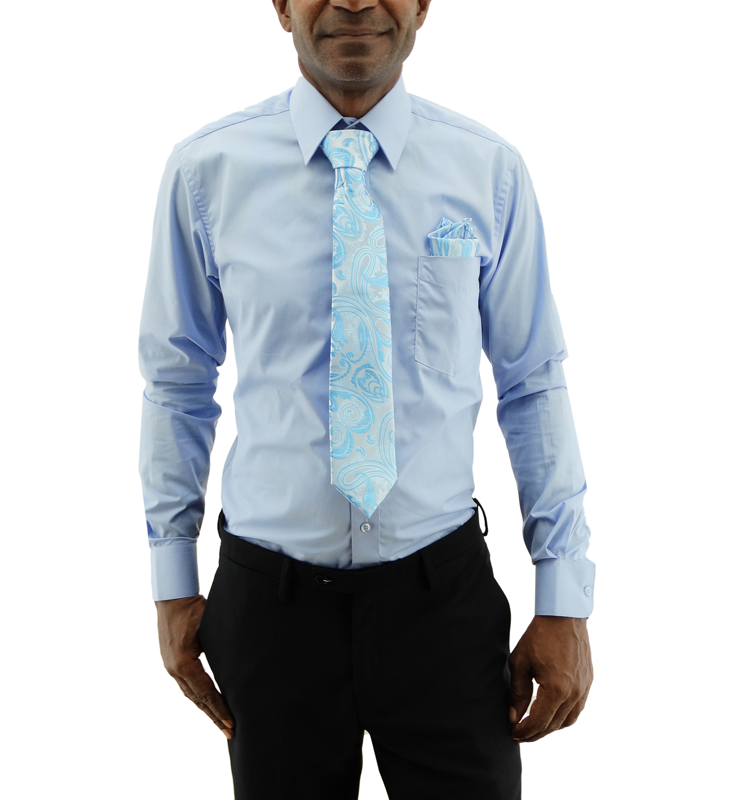 265-798 Bellinne - Men's L/S Fitted Shirt W/Tie