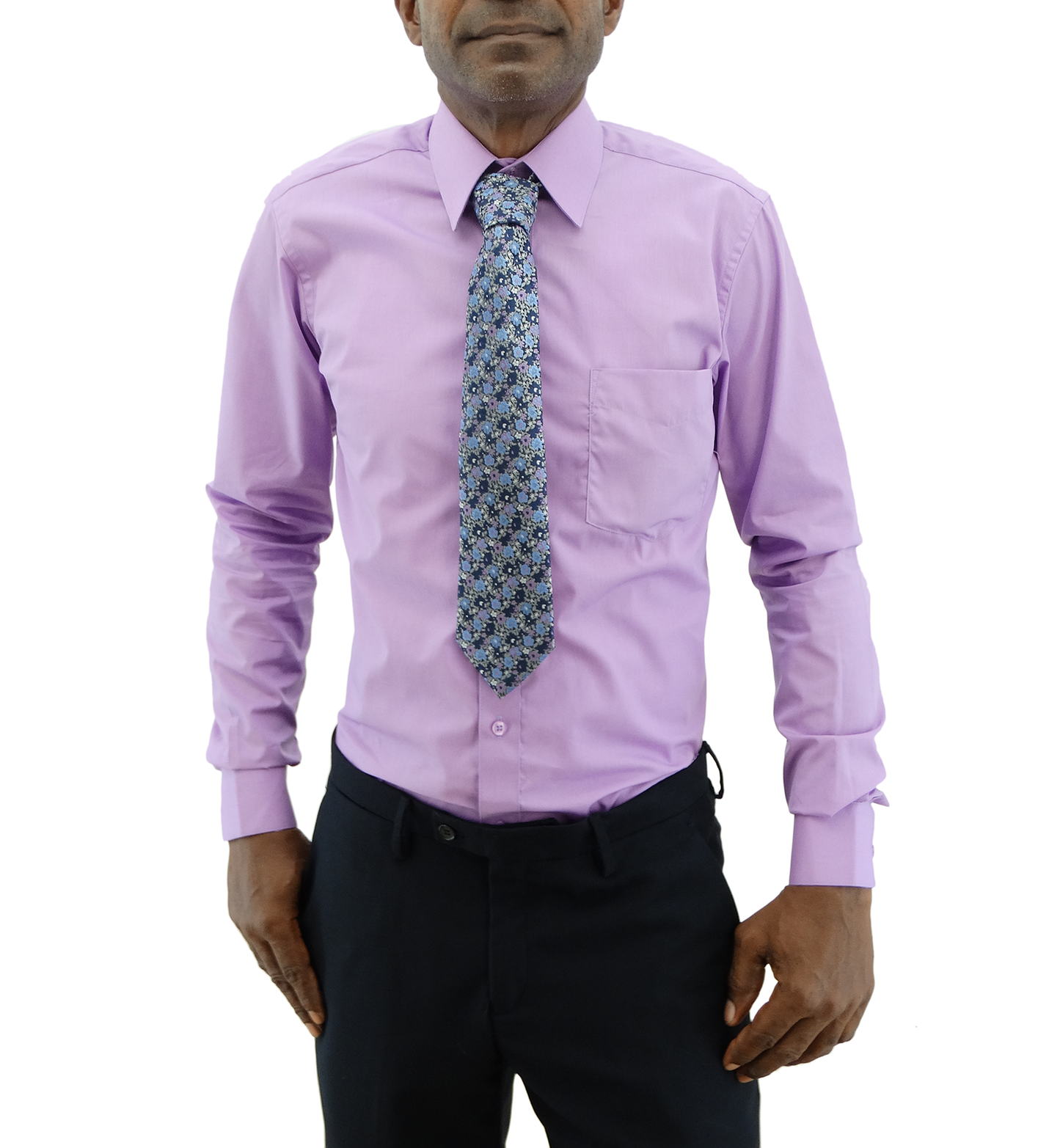 265-798 Bellinne - Men's L/S Fitted Shirt W/Tie