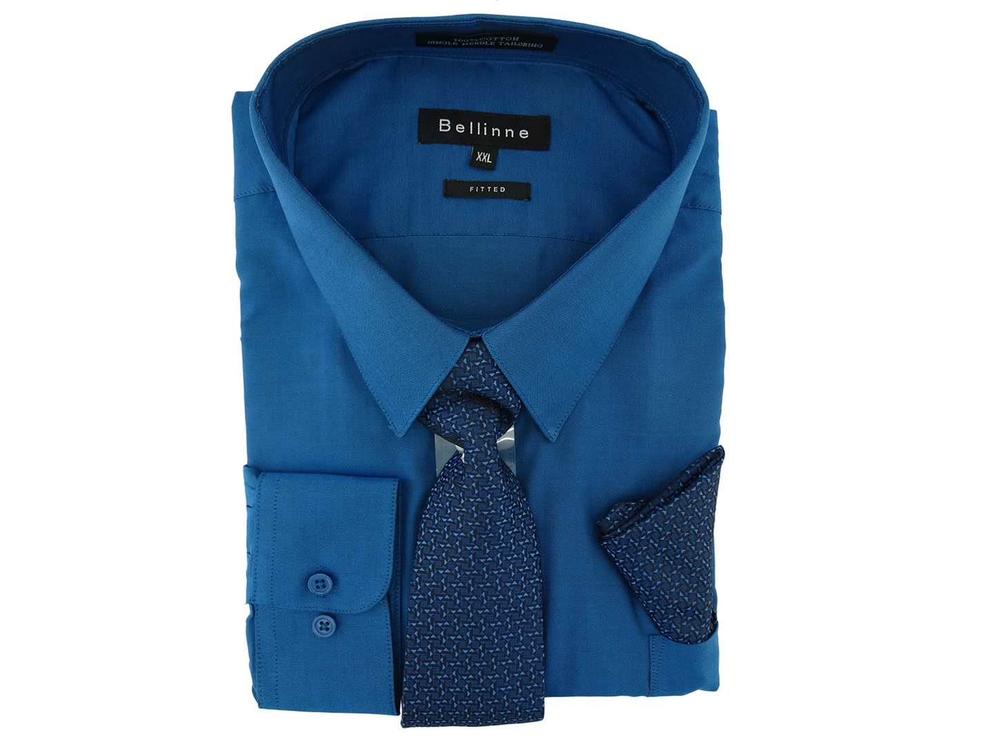 265-798 Bellinne - Men's L/S Fitted Shirt W/Tie