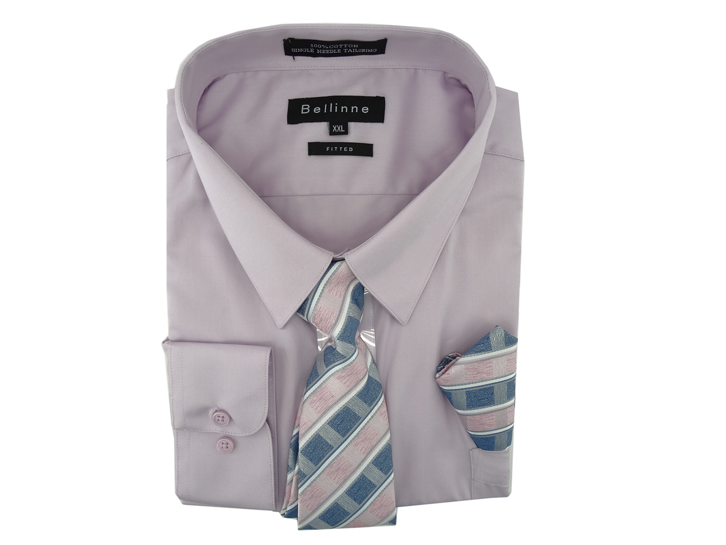 265-798 Bellinne - Men's L/S Fitted Shirt W/Tie