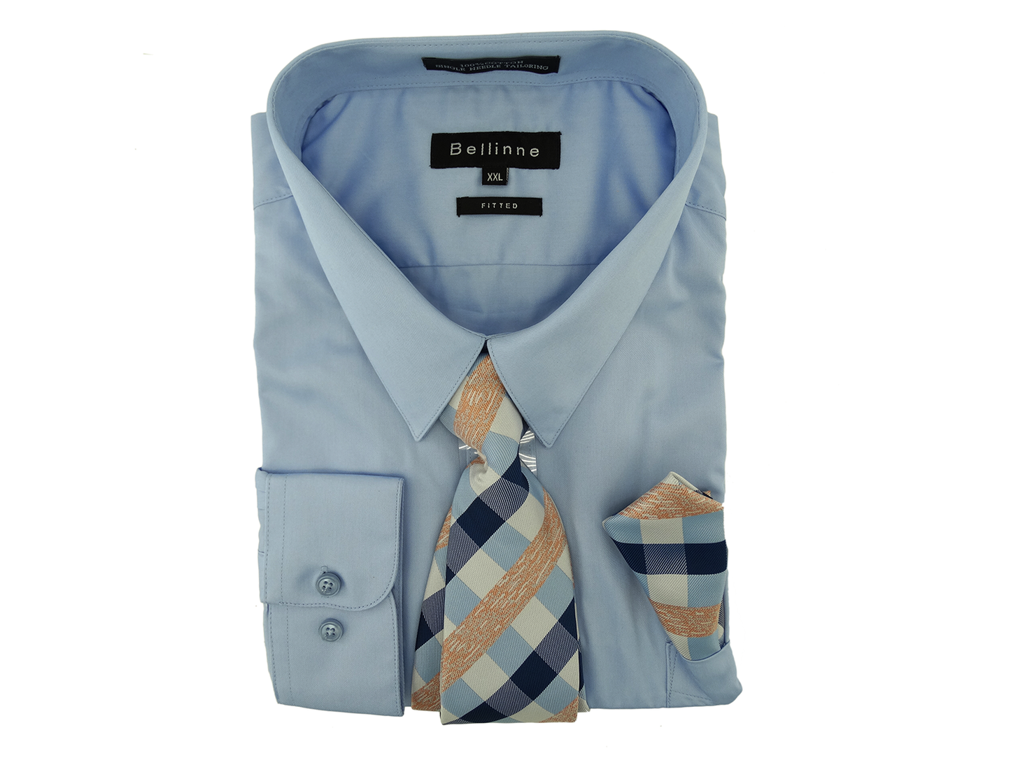 265-798 Bellinne - Men's L/S Fitted Shirt W/Tie