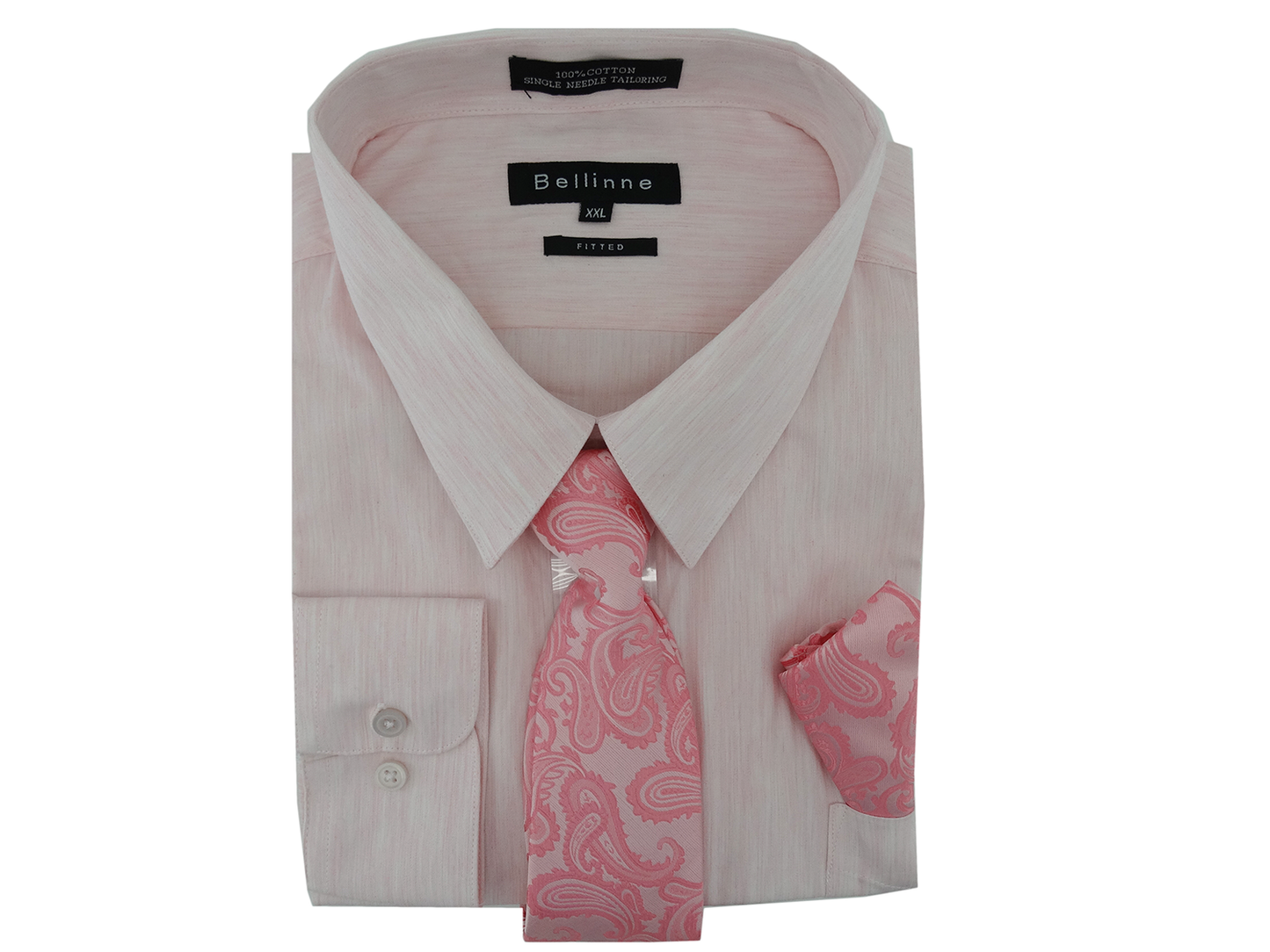 265-798 Bellinne - Men's L/S Fitted Shirt W/Tie