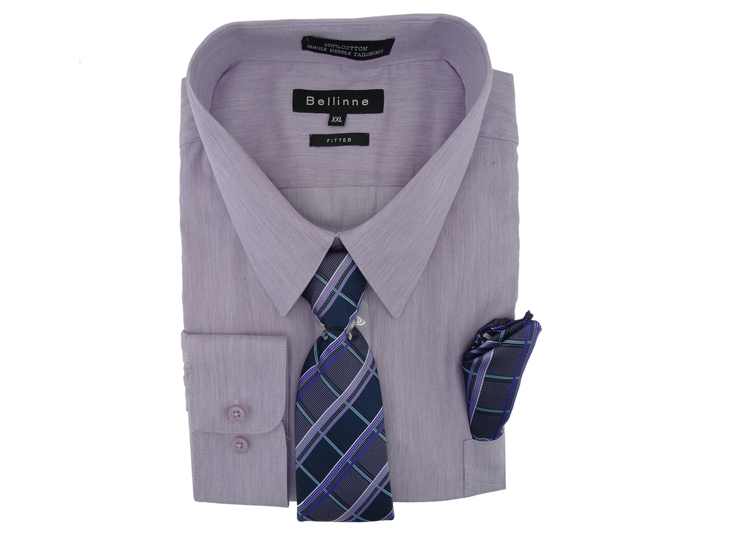 265-798 Bellinne - Men's L/S Fitted Shirt W/Tie